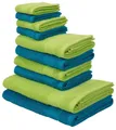 OTTO home Handtuch Set Afri, Duschtücher, Handtücher, Gästetücher, Seiftücher, Walkfrottee (Set, 10-St), zweifarbig, 100% Baumwolle, weich, mit Bordüre