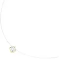 Collier SMART JEWEL "schwebender Stein, Zirkonia, Silber 925", gold, Halsketten, Damen, 45cm, Silber 925 (Sterlingsilber)