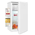 Exquisit Kühlschrank KS117-3-041E weiss | 81 L Volumen | Kühlschrank mit Gefrierfach freistehend | LED | Gemüsefach | Freistehender Kühlschrank mit Gefrierfach