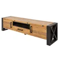 Riess Ambiente Massives TV-Lowboard Thor 200cm Pinienholz im Industrial Design TV-Board Fernsehschrank Fernsehtisch
