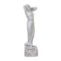 gartendekoparadies.de Statue Venus auf Wasserspiel, Steinfigur, H. 72 cm, 15 kg, Grau, frostsicher aus Steinguss für Außenbereich