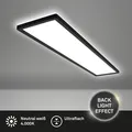 LED Panel 36W 4800 lm 4000 K schwarz 20x98 cm Slim schwarz + Backlight Effect
