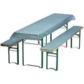NYVI Bierbankauflagen Set 130x70cm Grün Kariert