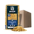 GALAMIO Holzhackschnitzel Gelb Hackschnitzel Mulch Natur Wald Kiefer Pinus Sylvestris Garten Dekor Holz Häcksel Grob 5-60mm 60l Sack / 1 Karton