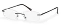Filtral Randlose Lesebrille/Rahmenlose Unisex Lesehilfe mit Federbügeln für Damen & Herren in anthrazit matt / +2,50 dpt. F4537366