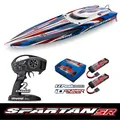 TRAXXAS TRX103076-4-RED SPARTAN SR Rot Rennboot + 2x 5000 Lipo 3S + Doppellader