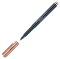 FABER-CASTELL 160752 - Metallics Marker mit Faserspitze, 1,5 mm Strichstärke, für viele Oberflächen geeignet, mit Metalliceffekt Copper cobana in Bronze