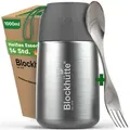 Blockhütte Thermobehälter 1000ml, Auslaufsicher, Auslaufsicher, Bruchsicher, Langlebig, Rostbeständig silberfarben 1000 ml