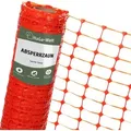 Absperrzaun 1,2m Bauzaun Zaun Baustellenzaun 120g/m2 in versch. Farben – orange / 25 Meter - Orange