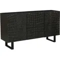 Sideboard Adriaen 142 cm – Schwarz, Strukturfront, modernes Design