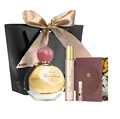 AVON Cosmetics Eau de Parfum FAR AWAY 50ml, Taschenspray 10ml, Duftprobe Geschenkset, 4-tlg., Exotische Blüten, Orientalischer Duft, Jasmin, Sandelhol