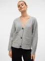 Vero Moda Strickjacke VMBOOM LS V-NECK BUTTON CARDIGAN GA NOOS Materialmix, loose fit