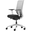 TREND OFFICE to-sync pro, ergonomischer Bürostuhl, mit Armlehnen, modernes Design, Homeoffice, umweltzertifiziert, by Dauphin (Weiß, Netz-Rückenlehne)