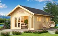 Gartenhaus Holz 40mm CAROLINE 2.3 390x585cm Doppelnut + Schlafboden u. Fußboden