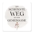 Interluxe Schild Metall 20x20cm - Der schönste Weg ist der gemeinsame Hochzeit