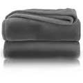 Wohndecke Premium Super Soft Flanell Kuscheldecke Sofadecke, heimtexland, super weich und flauschig, Allergiker geeignet, atmungsaktiv grau 150 cm x 200 cm
