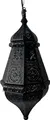 Orientalische Lampe Pendelleuchte Salma Schwarz 40cm E27 Lampenfassung | Marokkanische Design Hängeleuchte Leuchte aus Marokko | Orient Lampen für Wohnzimmer Küche oder Hängend über den Esstisch