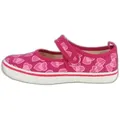 Beck Leichter Leinenschuh Herz Hausschuh (kräftige Farben sorgen für gute Laune, Mädchen-Traum) Obermaterial + Futter aus 100% Baumwolle rosa 28 EU