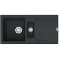 FRANKE Einbauspüle Smart Strata Einbauspüle STG 651-86 Onyx Drehknopf ab 60cm