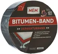 MEM Bitumen-Band, Selbstklebendes Dichtungsband, UV-beständige Schutzfolie, Stärke: 1,5 mm, Maße: 7,5 cm x 10 m, Alufarben, 500480