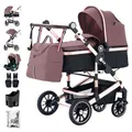Daliya® NEOMOVE 3in1 Kinderwagen, Buggy & i-Size Babyschale (Rosegold-Violett)