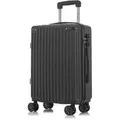 yonsly Premium Reisekoffer TSA-Schloss,YKK-Reißverschluss Hartschalen-Koffer Trolley Kabinenkoffer Rollkoffer Suitcase Handgepäck (Schwarz,XL) - Schwarz