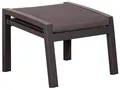 MR. DEKO Hocker Sevilla Aluminium | wetterfester Garten Sitzhocker Fußbank 60×47×43 cm | Alurahmen Textilene Anthrazit | Fußablage Outdoor Balkon | Fußhocker für die Terrasse