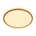 Led-Paneel Tava Wood, Hellbraun, Kunststoff, rund,rund, F, 3 cm, Lampen & Leuchten, Innenbeleuchtung, Leuchten nach Räumen, Bürolampen