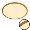 Briloner - Led Deckenlampe Holz Deckenleuchte Wohnzimmer Indirektes Licht Flach Warmweiß