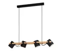 Eglo 4er-Pendelleuchte »Hornwood« - 110x18x110cm - schwarz - Holz / Stahl / Stahl