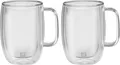 Zwilling Latte-Macchiato-Glas Sorrento Plus, 2-tlg., Borosilikatglas, Doppelwandig, Borosilikatglas, 2-tlg., je 450 ml