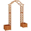 vidaXL Rosenbogen, Braun, Holz, 175x40x175 cm, Gartenzubehör, Gartendeko