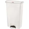 Rubbermaid Tretmülleimer Slim Jim® Step-On, Kunststoff, 68 Liter, Hochwertiger Abfalleimer mit extrem langlebigen Trittpedal, Farbe: weiß 1883559