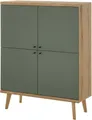 INOSIGN Highboard MAVAS, in moderner Trendfarbe, Griffe aus Metall (Schwarz), Höhe 134 cm