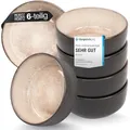 Moritz & Moritz VIDA 6x Müslischalen Beige - Stylisches und robustes Schalen Set aus Porzellan für Müsli, Suppen & Salate - Spülmaschinenfest, mikrowellengeeignet, ideal für den täglichen Gebrauch