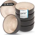 Moritz & Moritz 6x Müslischalen - Beige - Schalen Set aus Porzellan - VIDA