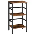 HOOBRO Leiterregal, Standregal, 3 Ebenen Bücherregal, Querstangen-Design, Multifunktionales Ablageregal, Stabiler Metallrahmen, Industriestil, für Wohnzimmer, Schlafzimmer, Arbeitszimmer EBF80CJ01G1