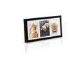 bomoe Bilderrahmen Bilderrahmen Galeria für 3 Fotos, 13x18cm, Schwarz, Kunststoffglas, Metall-Aufhängung & Passepartout Multirahmen Holz