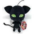 BANDAI - Miraculous - Weiches Stofftier 15cm - Plagg - Offizielle Miraculous Lizenz - Plüsch Kwami Cat Noir Plagg - P50692