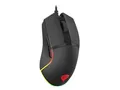 Genesis Krypton 220 Gaming Maus kabelgebunden, RGB Maus mit 6400 DPI, 6 programmierbare Tasten, optischer Sensor, internes Speicherprofil, ergonomische Gamer Maus für PC und Laptop, USB, schwarz