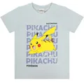 Pokemon T-Shirt Jungen Mädchen Pikachu Poke Shirt (DE/NL/SE/PL, Numerisch, 152, Regular, Hellblau)