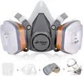 AirGearPro M-500 Atemschutzmaske mit Filter, Gasmaske Staubfilter für Lackieren