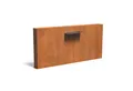 Adezz Gartenbrunnen Adezz Freistehende Teichwand aus Corten-Stahl Rost inkl. Wasserfall