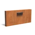 Adezz Freistehende Teichwand aus Corten-Stahl Rost inkl. Wasserfall und Pumpe