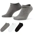 Nike Unisex Everyday Lightweight No-Show Training Socks (3 Pairs) grau