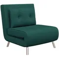 Homcom Schlafsessel, Dunkelgrün, Metall, 1-Sitzer, Füllung: Schaumstoff, 88x83x77 cm, Wohnzimmer, Sessel, Schlafsessel