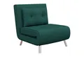 HOMCOM Sessel Schlafsessel, Klappsessel mit Bettfunktion, Einzelsofa mit Kissen (Gästebett, 1-St., Polstersofa), für Wohnzimmer, Schlafzimmer, Dunkelgrün, 77 x 88 x 83 cm