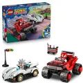 LEGO Sonic the Hedgehog Silver's Car vs. Knuckles' Monster Truck Toy - incl. 2 M