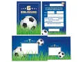 LIMONIA Einladungskarten Fußball zum 6. Kindergeburtstag Einladungen + Umschläge Karte Fussball, Karten mit Umschlägen zum Geburtstag soccer Kicken