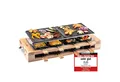 KLAMER Raclette 8 Personen, 1500W Raclette Grill mit Holzgestell, Raclette mit antiha…, 8 Raclettepfännchen